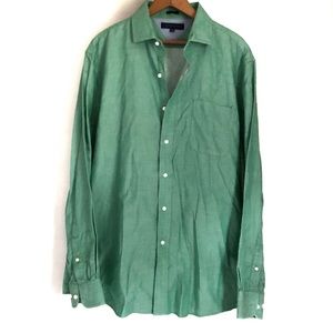 Tommy Hilfiger Green Slim Fit Button Down